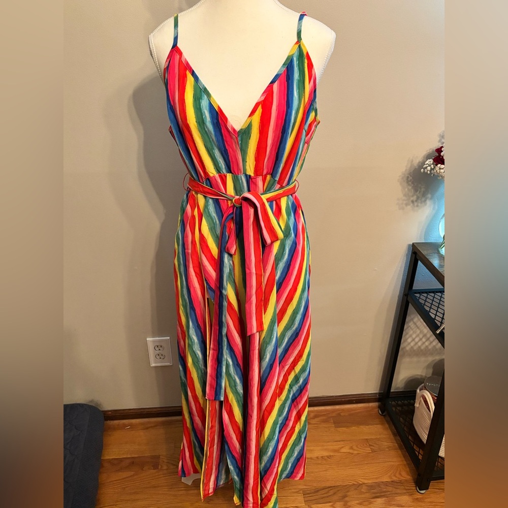 Colorful Striped Maxi Dress